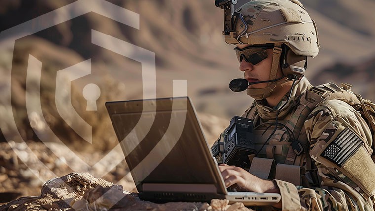 protecting yourself from external attacks image of serviceperson in fatigues