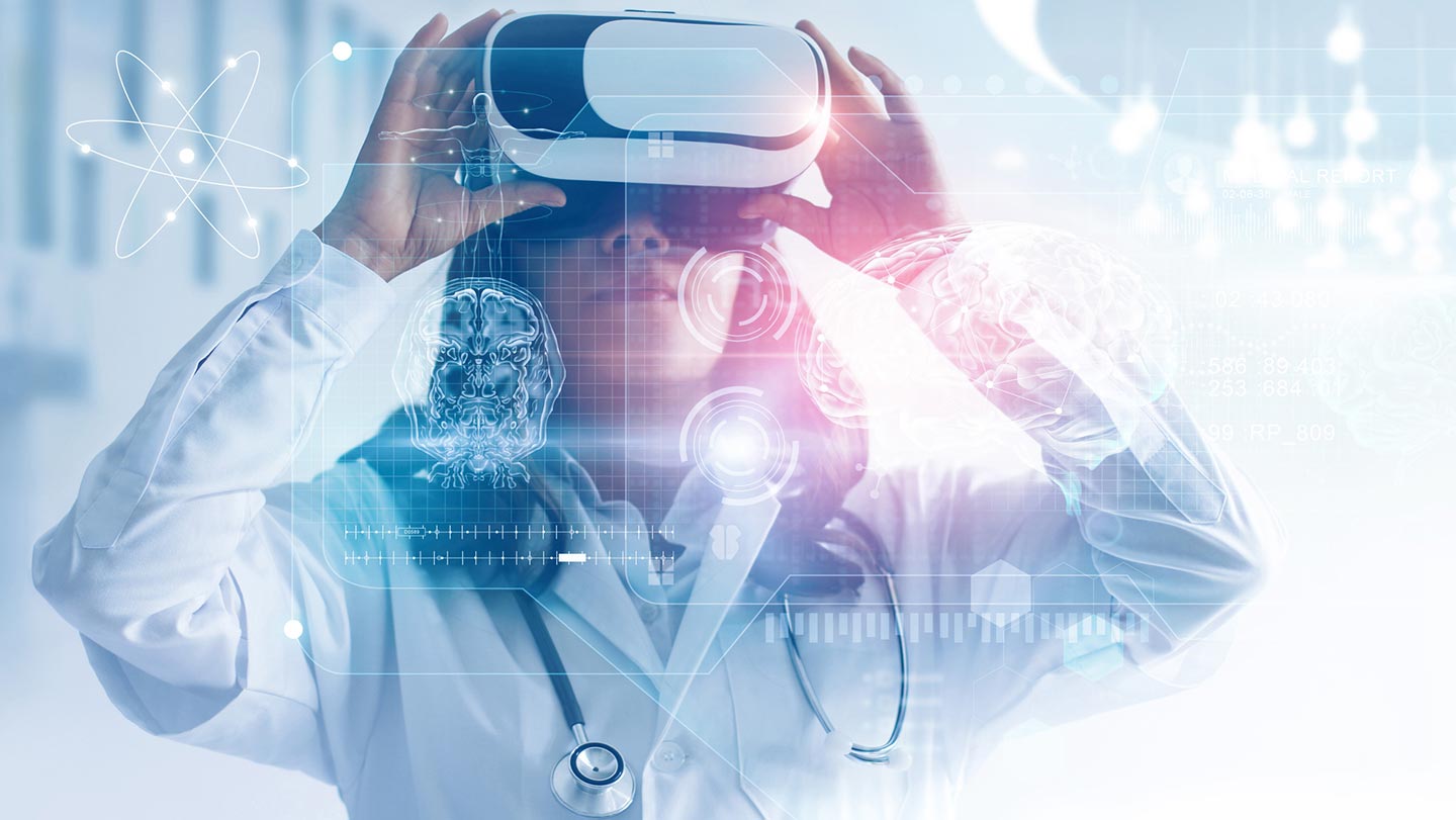 woman working in virtual reaiity