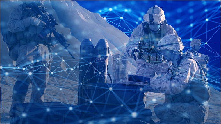 soldier commanding in the field