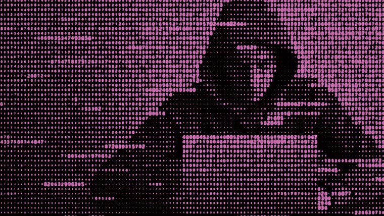 hacker on computer